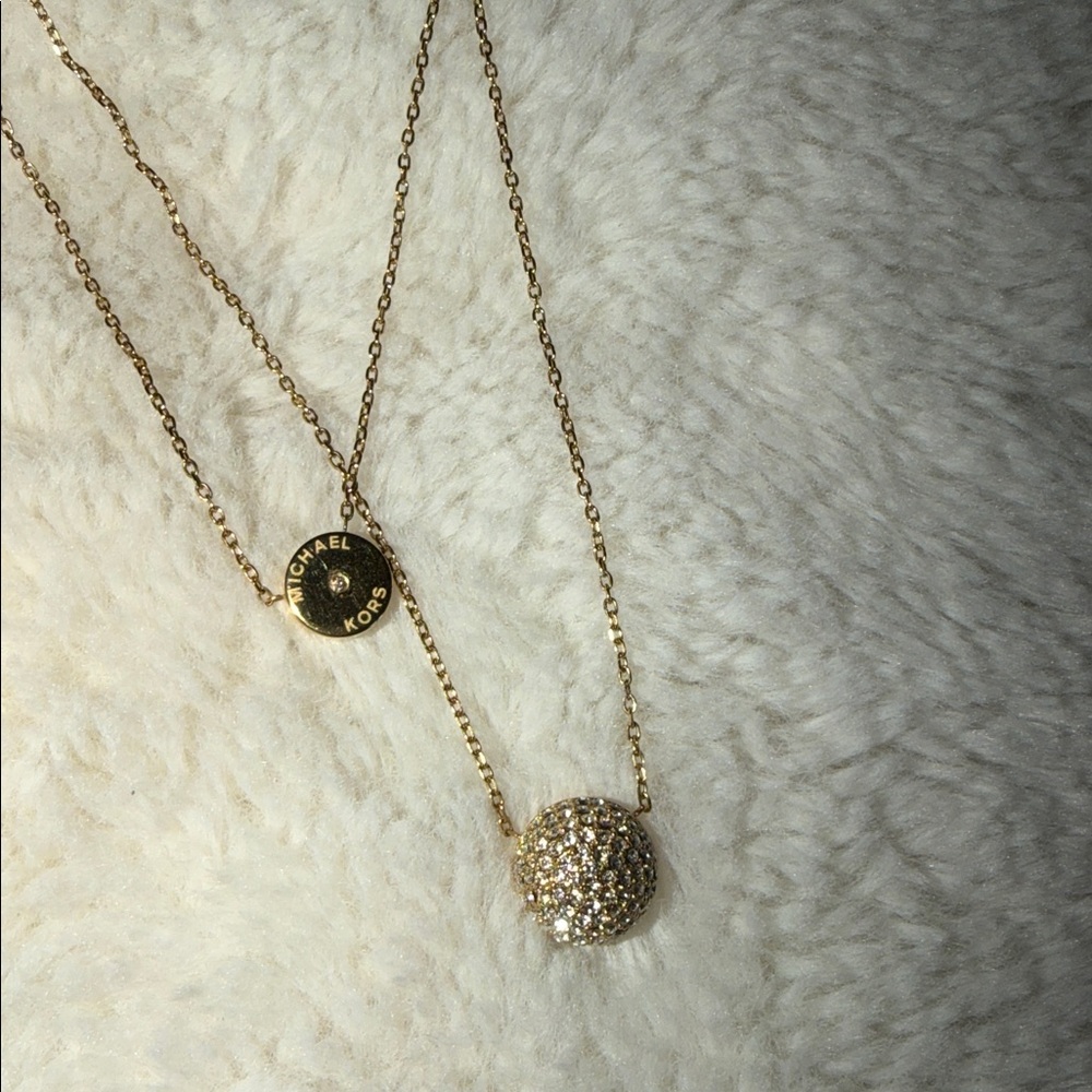 Michael Kors Dual Chain Pendant Necklace - Picture 8 of 9
